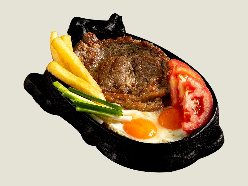 Bít tết đùi bò áp chảo